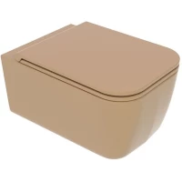 Унитаз подвесной GSG Brio BRWCSO017 безободковый, каштан матовый