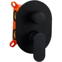 Смеситель для ванны AQG Beta 01BET352NG встраиваемый, черный матовый