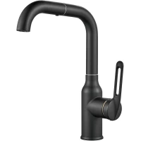 Смеситель для раковины Raffine F201H черный матовый