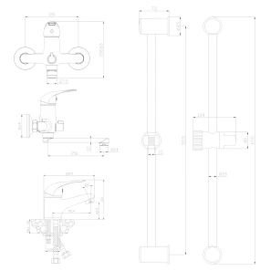 Изображение товара комплект смесителей (3 в 1) rossinka set set35-81