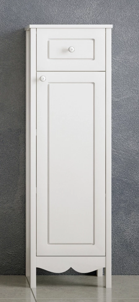 Пенал напольный белый глянец R Corozo Блюз SD-00000031