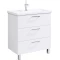 Комплект мебели белый глянец 81,5 см Aqwella Manchester MAN01083 + 4640021064733 + SM0208 - 4