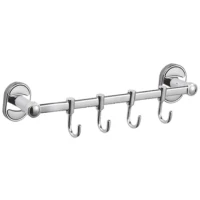 Планка с крючками Haiba HB1915-4 для ванны, хром