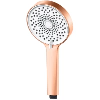 Душевая лейка Wonzon & Woghand WW-88SC03-RG 125 мм, 3 режима, розовое золото