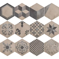 Керамогранит Marca Corona Terra Mix Decori Esagono Vers. F 25x21,6