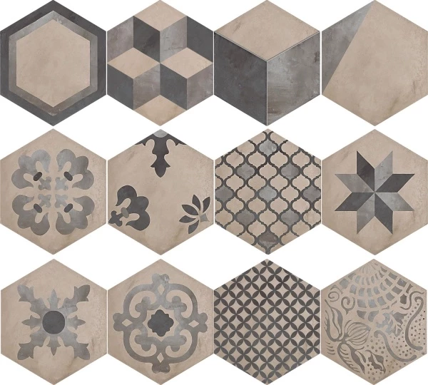 

Керамогранит Marca Corona Terra Mix Decori Esagono Vers. F 25x21,6