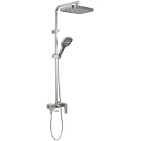 Душевая система Hansberge H5070NK 330x220 мм, со смесителем, никель