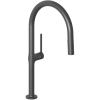 Смеситель для кухни Kludi Reef 508516675 с выдвижным изливом, черный матовый