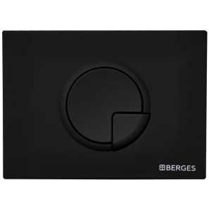 Изображение товара инсталляция для унитаза berges novum r5 040225 с кнопкой смыва, черный матовый
