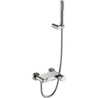 Смеситель для ванны Boheme Stick Touch 123-NB.2 с душевым гарнитуром, никель матовый