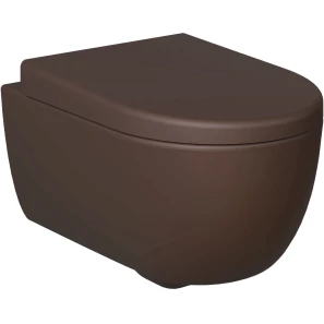 Изображение товара унитаз подвесной ambassador abner 103t20601r безободковый, коричневый матовый