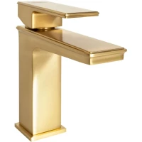 Смеситель для раковины Hansberge H1070MG золотой матовый