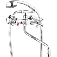 Смеситель для ванны G.Lauf QMT7-A827 универсальный, с душевым гарнитуром, хром