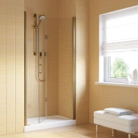 Душевая дверь Vegas Glass GPS LUX 75 05 01 R 75 см R, профиль бронза, стекло прозрачное