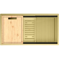 Кухонная мойка Lemark Tabaga 820 9938134 82x44 см, светлое золото
