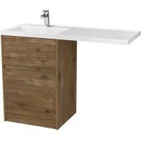 Тумба с раковиной дуб рустикальный 120 см Акватон Лондри 1A266901LHDR0 + 1A274801LHDR0 + 1A72843KLH01L