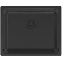 Кухонная мойка Paulmark Yuni YU54-MBN 54x44 см, черный матовый