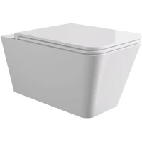 Унитаз подвесной Alice Hide Square 31210101SET безободковый, с сиденьем микролифт, белый глянец