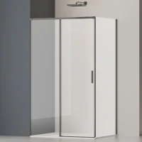 Душевой уголок Vincea Soft 2 VSR-3SO28014CLGM 140x80 см, профиль вороненая сталь, стекло прозрачное