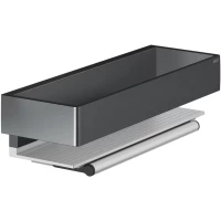 Полка для ванной KEUCO Edition 11 11159130000 30 см, со встроенным стеклоочистителем, черный хром матовый