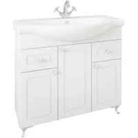 Тумба с раковиной белый матовый 87,5 см Sanflor Софи C0002224 + 4620008197456