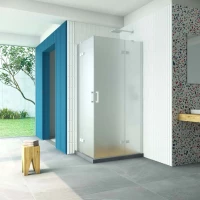Душевой уголок Vegas Glass AFA-F Retta 90*80 01 10 R 90x80 см R, профиль белый, стекло сатин