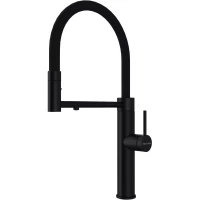 Смеситель для кухни Paulmark Ganymede Ga213199-AN с подключением к фильтру, гибким изливом, антрацит