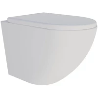 Унитаз подвесной Veconi Tondo VCN1-52T безободковый, торнадо, с сиденьем микролифт, белый