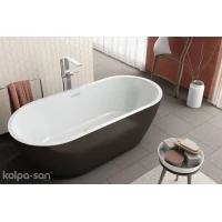 Акриловая ванна Kolpa-San Dalia FS Black 561760 170x80 см, отдельностоящая, белый/черный глянец