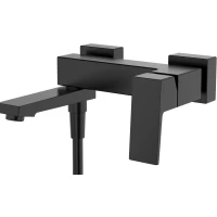 Смеситель для ванны Splenka S01.30.06 с душевым гарнитуром, черный матовый