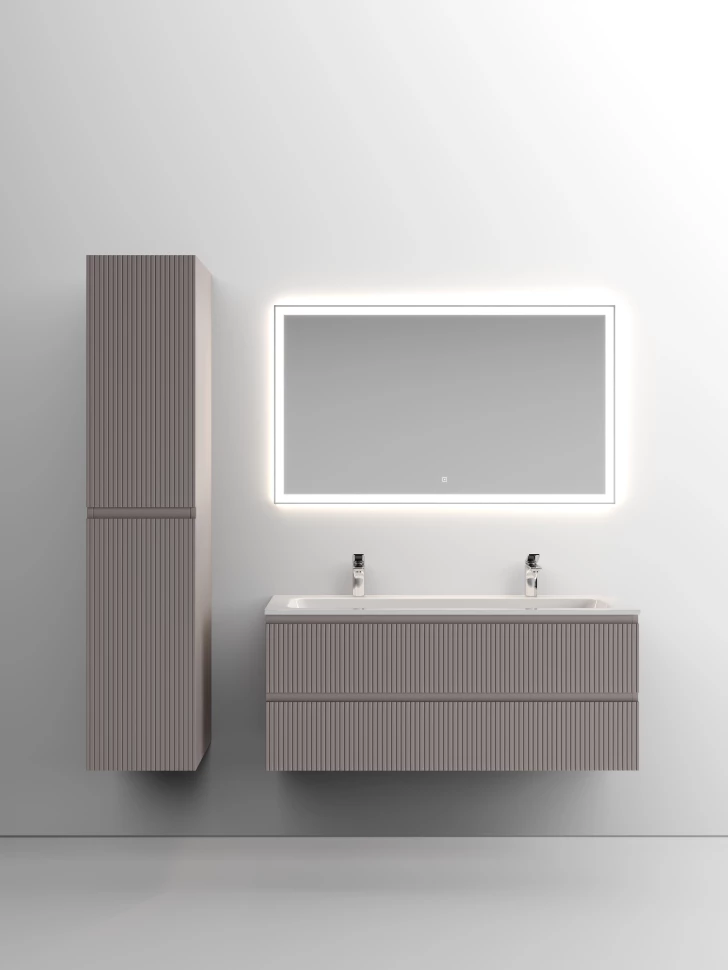 Комплект мебели серый матовый 121 см Sancos Snob T SNT120SM + CN7016 + CI1200
