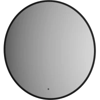 Зеркало Defesto Aura DF 2983R 60x60 см, с LED-подсветкой, сенсорным выключателем, диммером, черный матовый