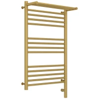 Полотенцесушитель электрический 800x500 золотой матовый МЭМ правый Сунержа Богема с полкой 3.0 032-5807-8050