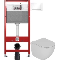 Комплект подвесной унитаз D&K Matrix DT1396516 + система инсталляции Tece 9400413
