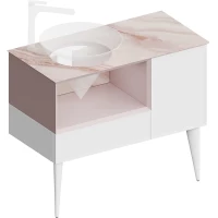 Тумба белый матовый/розовый матовый 80 см Kerama Marazzi Cono CO.97\MAL