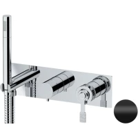 Смеситель для ванны Remer Atelier AL97D3NO встраиваемый, с душевым гарнитуром, черный матовый
