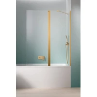 Шторка на ванну Radaway Nes Gold PND II 130 Right 10009130-09-01R 130 см R, профиль золотой, стекло прозрачное