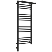 Полотенцесушитель электрический 1000x400 черный матовый МЭМ левый Сунержа Богема с полкой 3.0 31-5806-1040