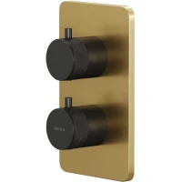 Термостат для ванны Allen Brau Priority 5.31213-GB31 встраиваемый, золотой матовый/черный матовый