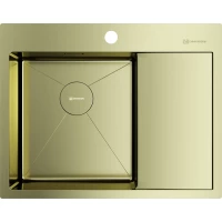 Кухонная мойка Omoikiri Akisame 65-LG-L 4973083 65x51 см, светлое золото