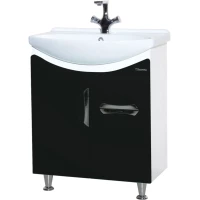 Тумба черный глянец/белый глянец 63 см Bellezza Лагуна 4632110090044