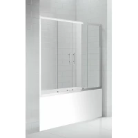 Шторка для ванны Cezares Eco 170 см текстурное стекло ECO-O-VF-2-170/145-P-Cr
