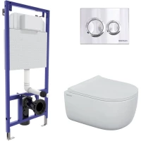 Комплект подвесной унитаз Berges Ego + система инсталляции Berges Novum O3 043249