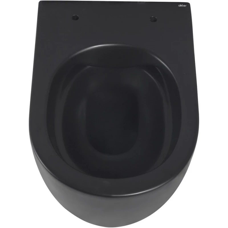 Унитаз подвесной Abber Bequem AC1104MB безободковый, с сиденьем микролифт, черный матовый