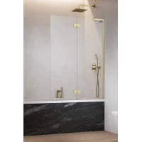 Шторка на ванну Radaway Essenza 8 SL Brushed Gold PND II 130 Right 10500130-99-01R 130 см R, профиль золотой матовый, стекло прозрачное