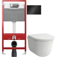 Комплект подвесной унитаз Laufen New Classic 8.2085.1.000.000.1 + 8.9185.1.000.000.1 + система инсталляции Tece 9300302 + 9240407