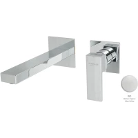 Смеситель для раковины Mariani Rebel B37565REP встраиваемый, без донного клапана, белый матовый