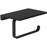 Держатель туалетной бумаги Wonzon & Woghand Eclipse WW-9126-BL с полкой для телефона, черный