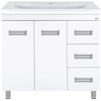 Тумба под раковину Misty Селена П-Сел01075-01Пр3Я 73,5 см, напольная, белый глянец