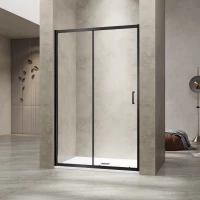 Душевая дверь RGW PA-114B Passage 030811414-14 140 см, профиль черный матовый, стекло прозрачное